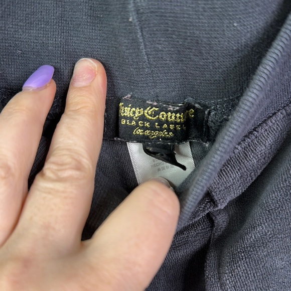 Vintage y2k Juicy Couture Gray Sweatpants with Velour Finish size Xs - Picture 5 of 9